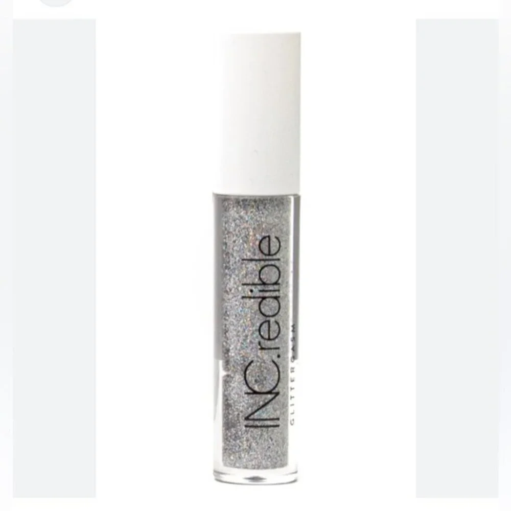 INCredible GLITTERGASM Glitter Lip Topper, I'm a Firecracker silver